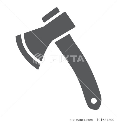 Axe glyph icon, tool and tomahawk, ax sign, vector graphics, a solid pattern on a white background, eps 10. Axe glyph icon, tool and tomahawk, ax sign, vector graphics, a solid pattern on a white background, eps 10. 101684800