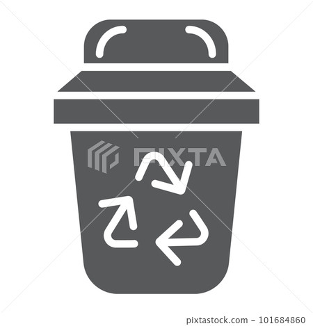 Garbage glyph icon, ecology and trash, bin sign, vector graphics, a solid pattern on a white background, eps 10. Garbage glyph icon, ecology and trash, bin sign, vector graphics, a solid pattern on a white background, eps 10. 101684860