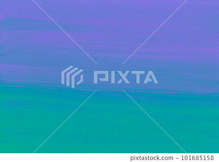 Abstract calm purple and sea green ombre background. Lavender and teal green gradient backdrop. Soft brush strokes on paper. 101685158