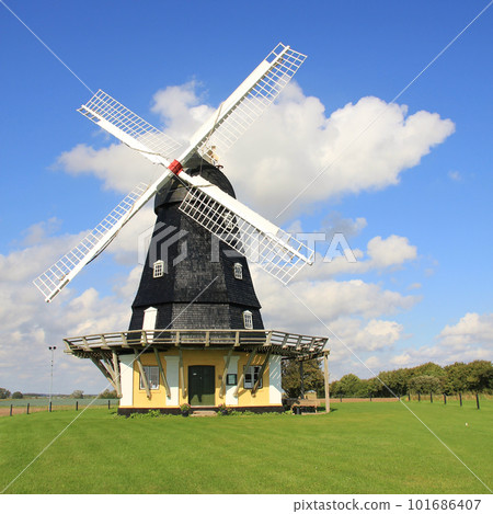 Kanehoej Moelle, beautiful old windmill in Zealand, Denmark. 101686407