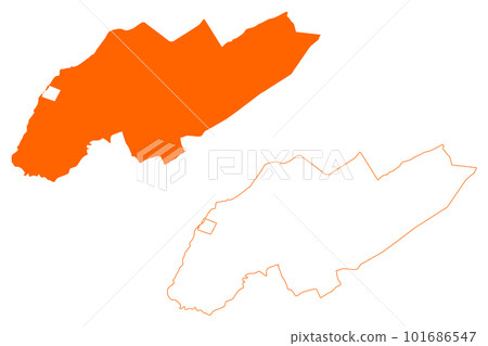 Weststellingwerf municipality (Kingdom of the Netherlands, Holland, Frisia or Friesland province) map vector illustration, scribble sketch Weststellingwarf map 101686547