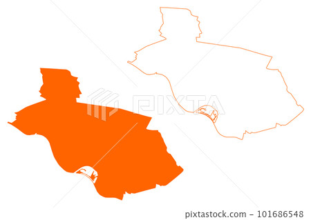 Wijchen city and municipality (Kingdom of the Netherlands, Holland, Gelderland or Guelders province) map vector illustration, scribble sketch Wijchen map Wijchen city and municipality (Kingdom of the Netherlands, Holland, Gelderland or Guelders province) map vector illustration, scribble sketch Wijchen map 101686548