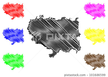 Ravensburg district (Federal Republic of Germany, rural district, Baden-Wurttemberg State) map vector illustration, scribble sketch Ravensburg map Ravensburg district (Federal Republic of Germany, rural district, Baden-Wurttemberg State) map vector illustration, scribble sketch Ravensburg map 101686599