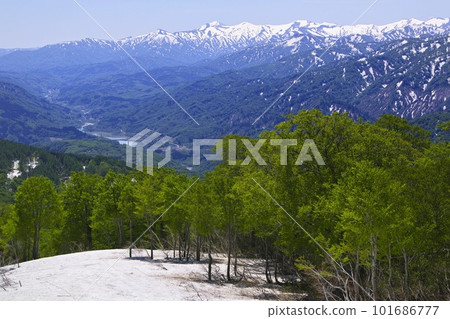 Sagae Dam and Asahi mountain range Sagae Dam and Asahi mountain range 101686777
