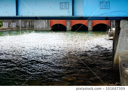 Scenery of river and sluice 101687309