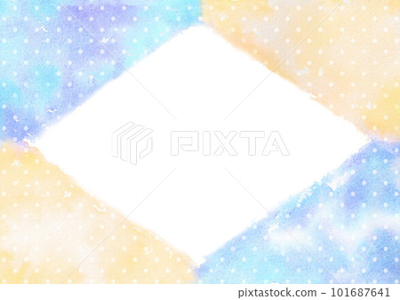 Gentle and stylish watercolor diamond frame for POP and message cards 101687641