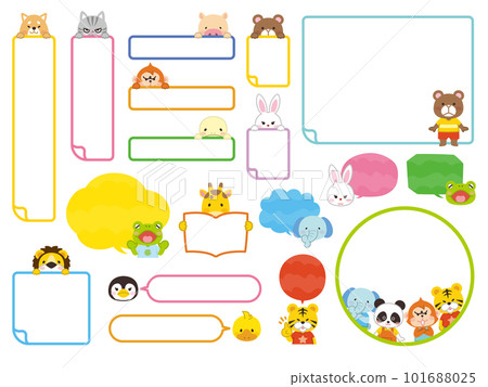 Illustration frame set of cute animals Illustration frame set of cute animals 101688025
