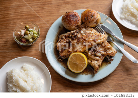 Meuniere's table of flounder Meuniere's table of flounder 101688132
