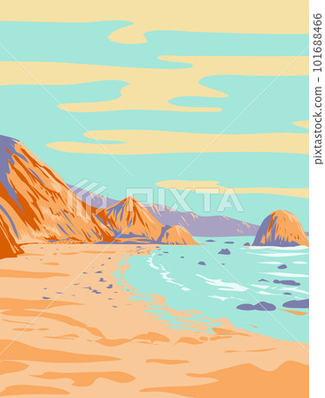 Point Reyes National Seashore in Marin County California WPA Poster Art 101688466