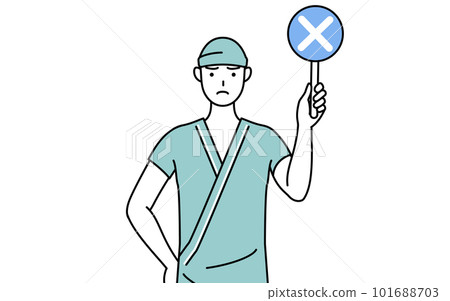 一名男性醫院患者的 X 條表示錯誤答案 101688703