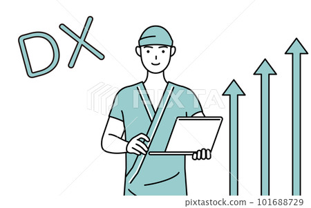 DX的形象，一名男性住院患者成功改善了他的工作 101688729