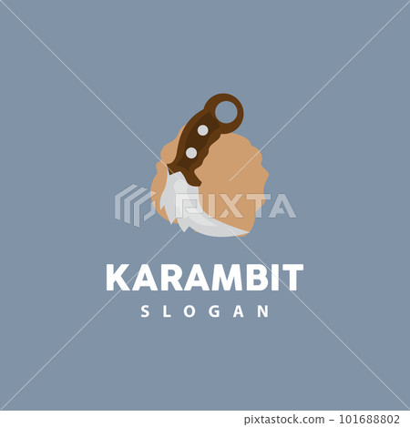 Kerambit Logo, Indonesia Fighting Weapon Vector, Ninja Fighting Tool Simple Design, Template Illustration Symbol Icon Kerambit Logo, Indonesia Fighting Weapon Vector, Ninja Fighting Tool Simple Design, Template Illustration Symbol Icon 101688802