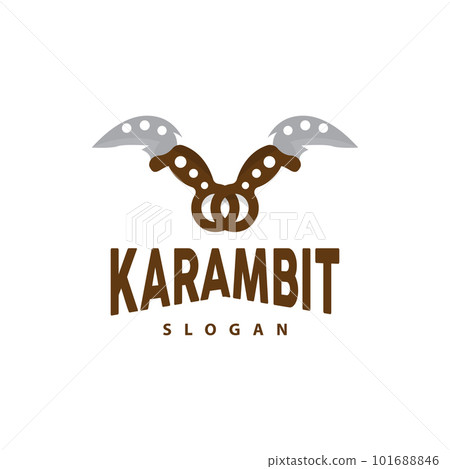 Kerambit Logo, Indonesia Fighting Weapon Vector, Ninja Fighting Tool Simple Design, Template Illustration Symbol Icon Kerambit Logo, Indonesia Fighting Weapon Vector, Ninja Fighting Tool Simple Design, Template Illustration Symbol Icon 101688846