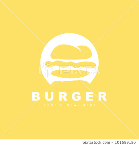 Burger Logo, Fast Food Design, Bread And Vegetables Vector, Fast Food Restaurant Brand Icon Illustration Burger Logo, Fast Food Design, Bread And Vegetables Vector, Fast Food Restaurant Brand Icon Illustration 101689180