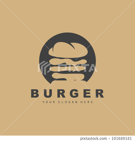 Burger Logo, Fast Food Design, Bread And Vegetables Vector, Fast Food Restaurant Brand Icon Illustration Burger Logo, Fast Food Design, Bread And Vegetables Vector, Fast Food Restaurant Brand Icon Illustration 101689181