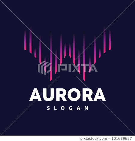 Aurora Logo, Light Wave Vector, Nature Landscape Design, Product Brand Template Illustration Icon Aurora Logo, Light Wave Vector, Nature Landscape Design, Product Brand Template Illustration Icon 101689687