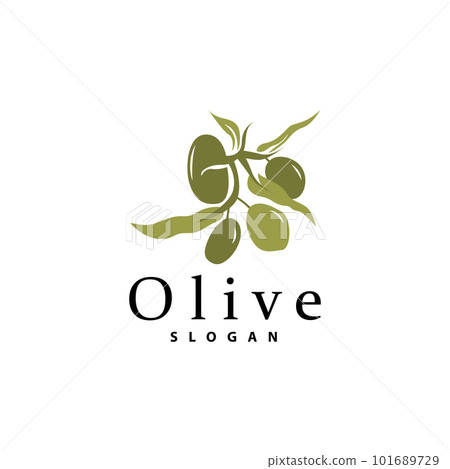 Olive Oil Logo, Olive Leaf Plant Herbal Garden Vector, Simple Elegant Luxurious Icon Design Template illustration Olive Oil Logo, Olive Leaf Plant Herbal Garden Vector, Simple Elegant Luxurious Icon Design Template illustration 101689729