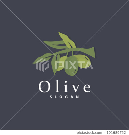 Olive Oil Logo, Olive Leaf Plant Herbal Garden Vector, Simple Elegant Luxurious Icon Design Template illustration Olive Oil Logo, Olive Leaf Plant Herbal Garden Vector, Simple Elegant Luxurious Icon Design Template illustration 101689732