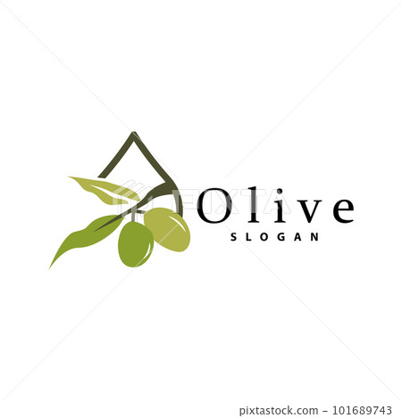 Olive Oil Logo, Olive Leaf Plant Herbal Garden Vector, Simple Elegant Luxurious Icon Design Template illustration Olive Oil Logo, Olive Leaf Plant Herbal Garden Vector, Simple Elegant Luxurious Icon Design Template illustration 101689743
