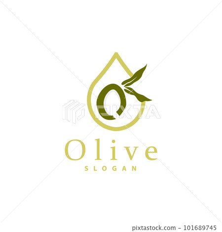 Olive Oil Logo, Olive Leaf Plant Herbal Garden Vector, Simple Elegant Luxurious Icon Design Template illustration Olive Oil Logo, Olive Leaf Plant Herbal Garden Vector, Simple Elegant Luxurious Icon Design Template illustration 101689745