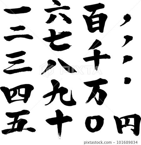 為毛筆書寫設置的中文數字 為毛筆書寫設置的中文數字 101689834