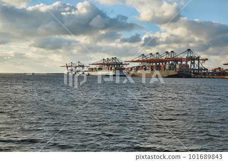 Container Dock in Rotterdam, Cargo Ships 101689843