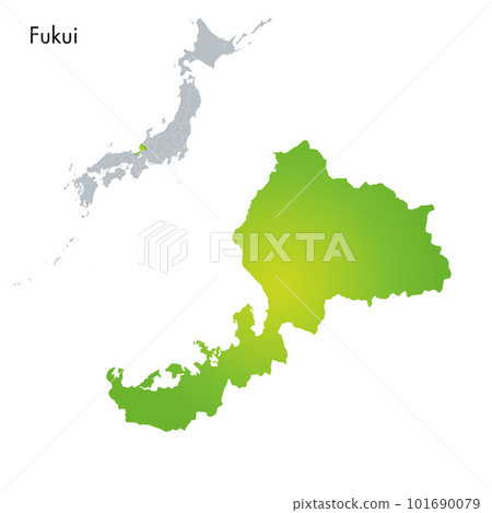 Fukui prefecture and Japanese archipelago map Fukui prefecture and Japanese archipelago map 101690079
