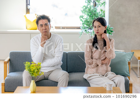 Senior couple having a fight Senior couple having a fight 101690296