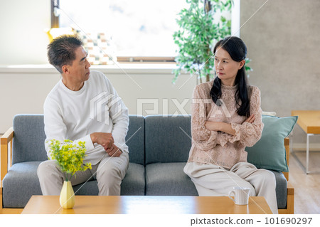 Senior couple having a fight Senior couple having a fight 101690297