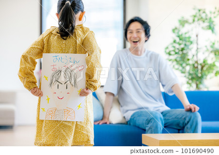 Father's Day daughter parent and child Father's Day daughter parent and child 101690490