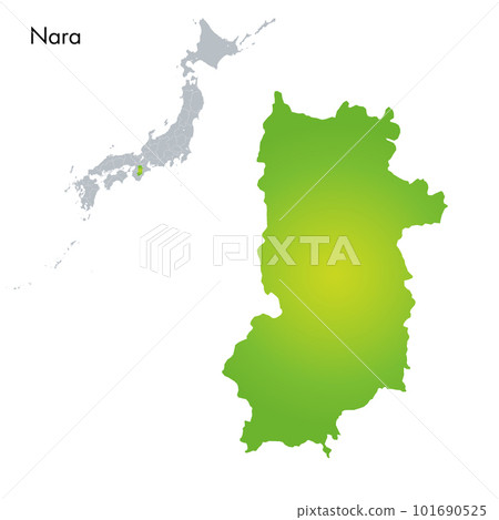 奈良縣和日本列島地圖 101690525