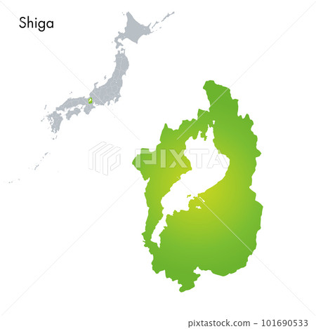 Shiga prefecture and Japanese archipelago map Shiga prefecture and Japanese archipelago map 101690533