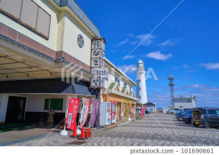 Inubosaki Lighthouse from the road of Inubo Terrace, a commercial facility in Inubosaki, Choshi City, Chiba Prefecture 101690661