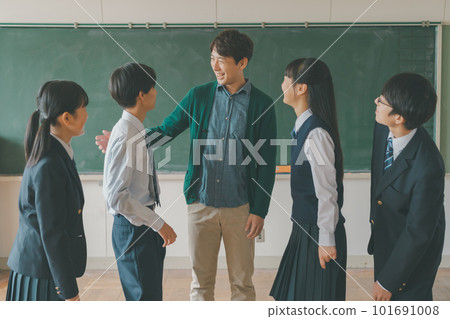 teacher, junior high school student, junior high student 101691008