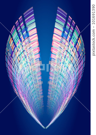 彩色方塊動感圖形霓虹科技感空間感背景 101691390