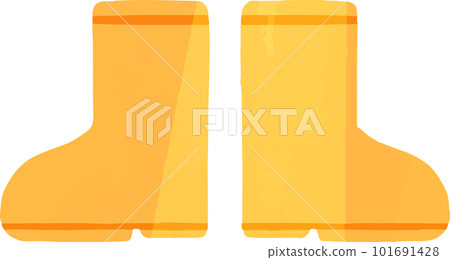 Yellow boots vector illustration material 101691428