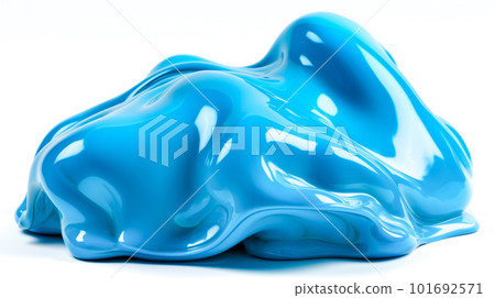 Blue slime on white background "AI generated image" Blue slime on white background "AI generated image" 101692571