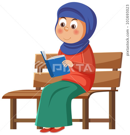 Muslim Girl Reading Book Muslim Girl Reading Book 101693023