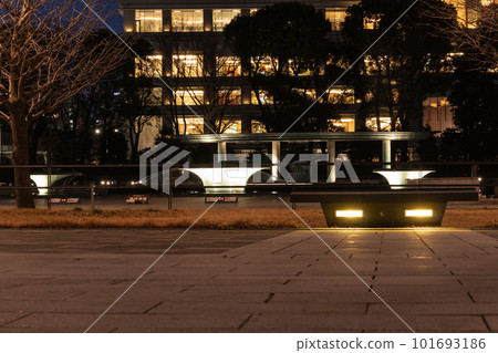 City night with shining illuminations City night with shining illuminations 101693186