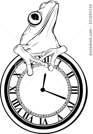 Monochrome retro pocket watches in vintage style isolated vector illustration 101693319