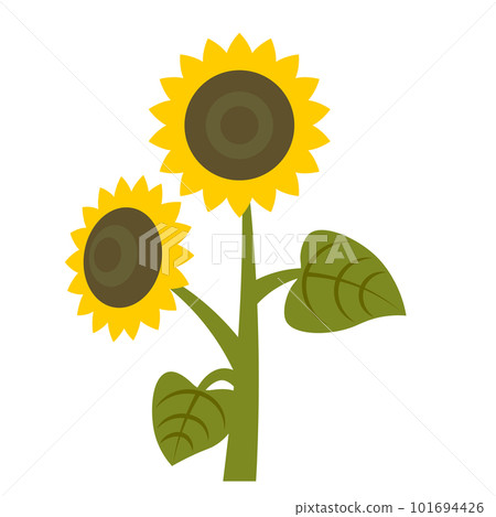 Simple sunflower flower Simple sunflower flower 101694426