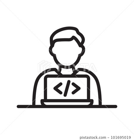 Programmer icon vector image. Suitable for mobile apps, web apps and print media. 101695019