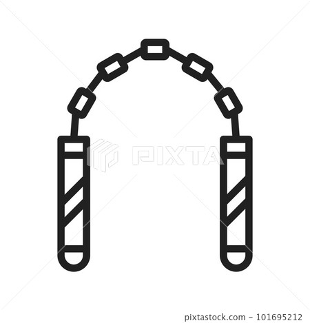 Nunchaku icon vector image. Suitable for mobile apps, web apps and print media. 101695212