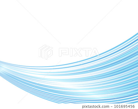 Gradation frame of abstract image of refreshing wind and waves_light blue 101695456