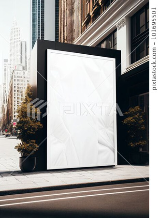 Blank advertising billboard at public place for advertisement Created with Generative AI technology. Blank advertising billboard at public place for advertisement Created with Generative AI technology. 101695501