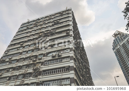 old tenement buildings or tong lau at west of mong kok April 15 2023 old tenement buildings or tong lau at west of mong kok April 15 2023 101695968