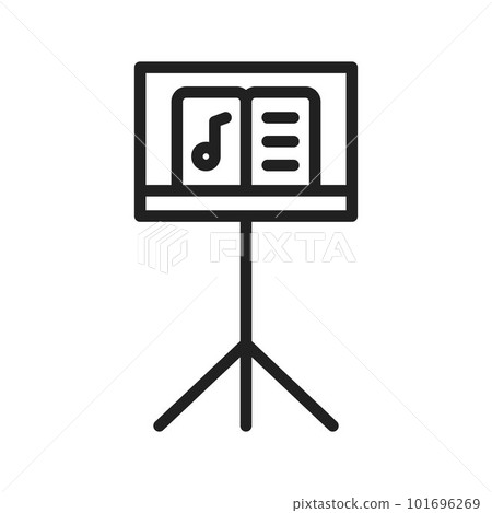 Music Stand icon vector image. Suitable for mobile apps, web apps and print media. Music Stand icon vector image. Suitable for mobile apps, web apps and print media. 101696269