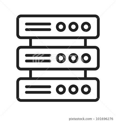 Multiple Servers icon vector image. Suitable for mobile apps, web apps and print media. Multiple Servers icon vector image. Suitable for mobile apps, web apps and print media. 101696276