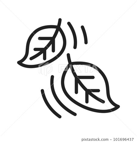 Leaf Fluttering in Wind icon vector image. Suitable for mobile apps, web apps and print media. 101696437