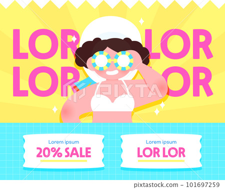 welcome summer Shopping Event Template 101697259